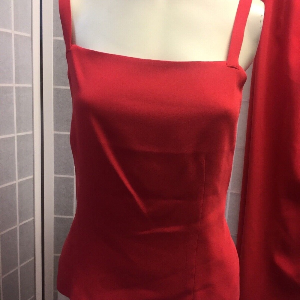 Dana Buchman, Woman, Pant Set, red, size 8, Silk, Elegant.! - Picture 2 of 12